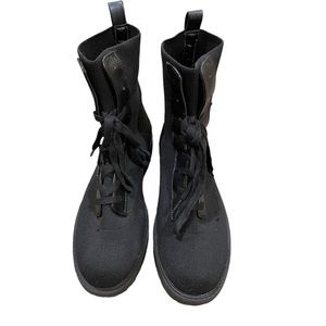 Lace Up Canvas Combat Boots Size 8‎